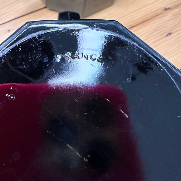 Vintage Black Glass Octime Octagon Coffee Mugs - Picture 7 of 9